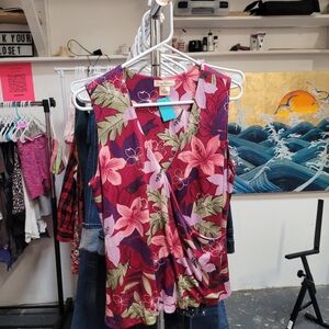 Tommy Bahama Floral Wrap Top